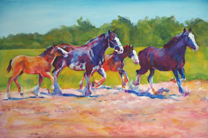 413x273 Beautiful Horses Of Wisconsin - Clydesdale Horse Painting