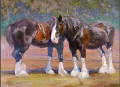 236x172 Chris Cummings Pastoral Clydesdale Horses, Horse - Clydesdale Horse Painting