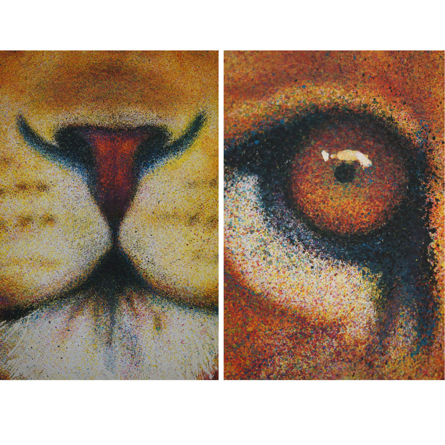 894x894 Lion Cmyk - Cmyk Painting