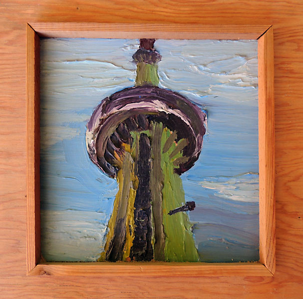607x600 Cn Tower Clive Russell - Cn Tower Painting
