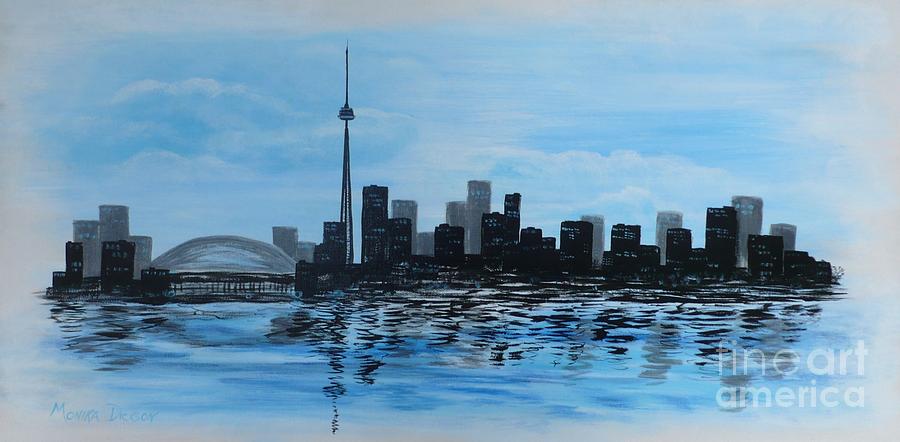 900x442 Toronto Cn Tower Painting By Monika Shepherdson - Cn Tower Painting