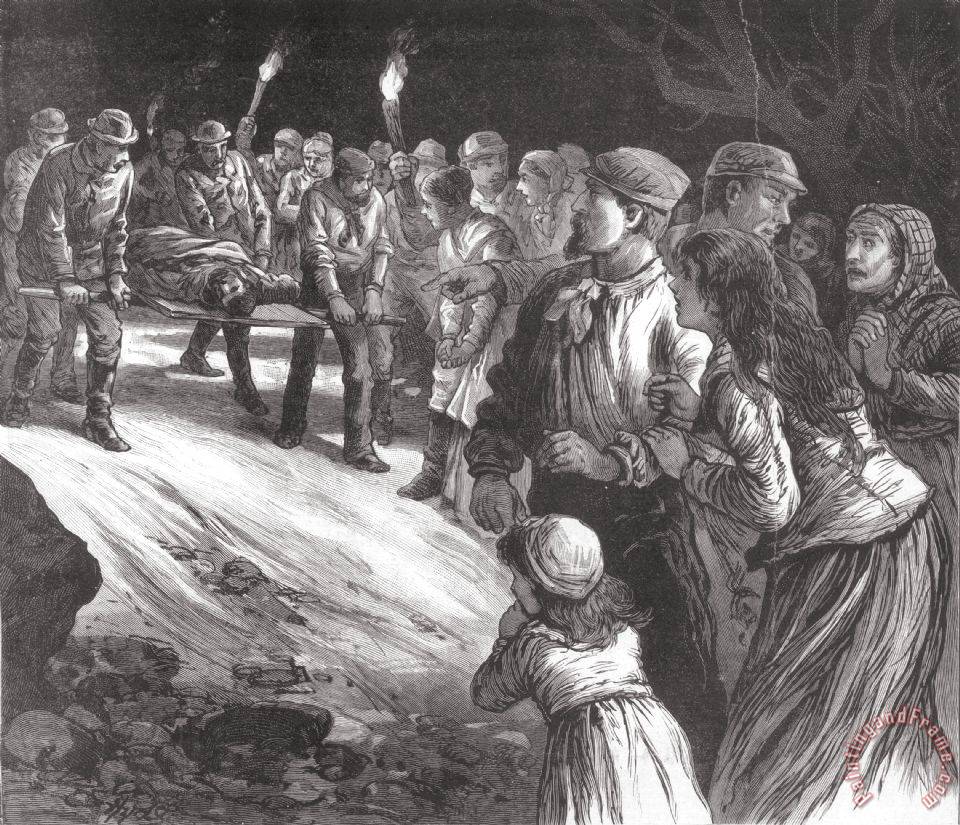 960x825 Others Coal Mine Disaster, 1884 Painting - Coal Painting