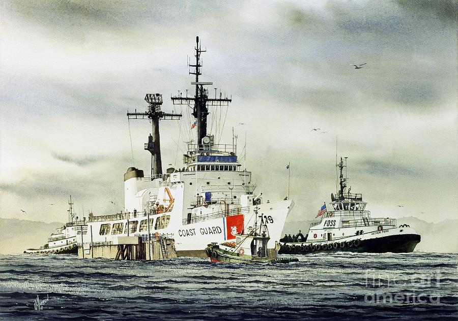 900x632 United States Coast Guard Boutwell Painting By James Williamson - Coast Guard Painting