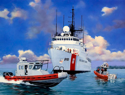 432x329 Coast Guard Art - Coast Guard Painting