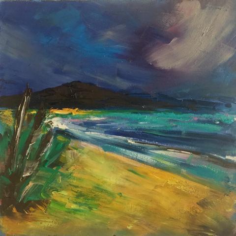 480x480 Midi Original Oil Painting - Coastal Painting