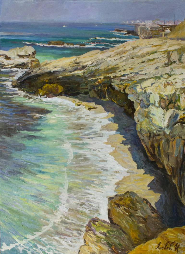 770x1056 Saatchi Art Lebanon Coast Painting By Illia Yarovoy - Coastal Painting