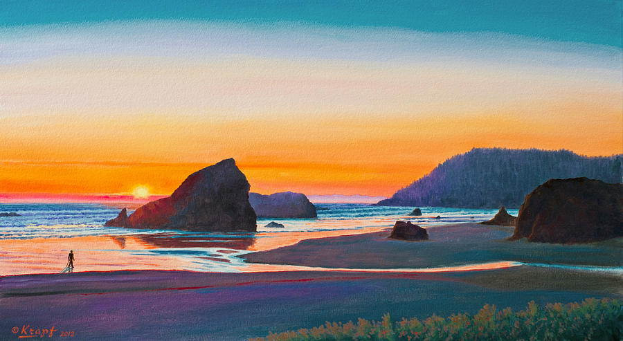 900x493 Sunset - Coastal Painting
