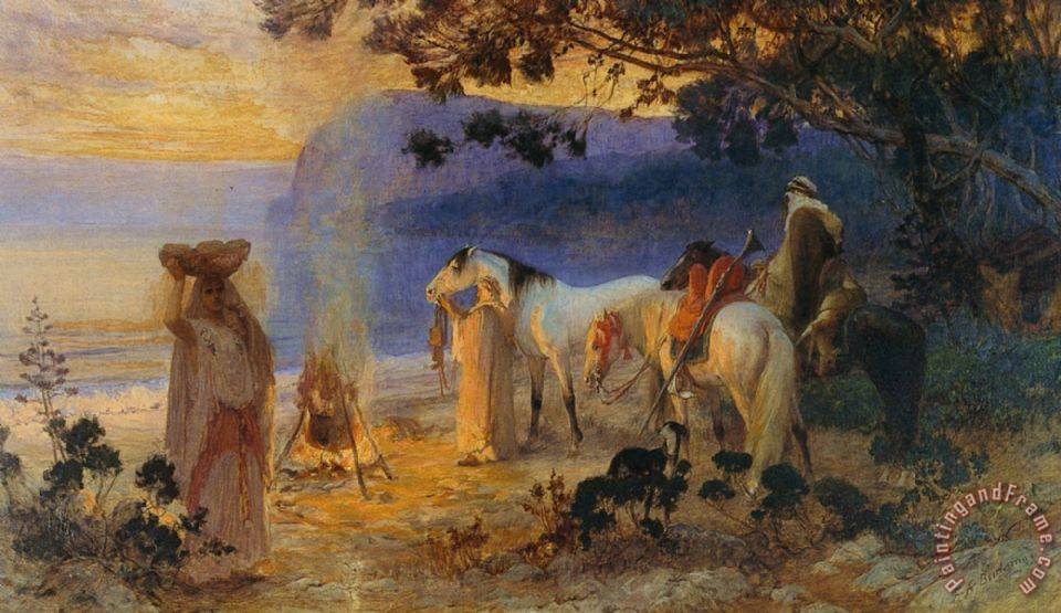 960x555 Frederick Arthur Bridgman On The Coastline Painting - Coastline Painting