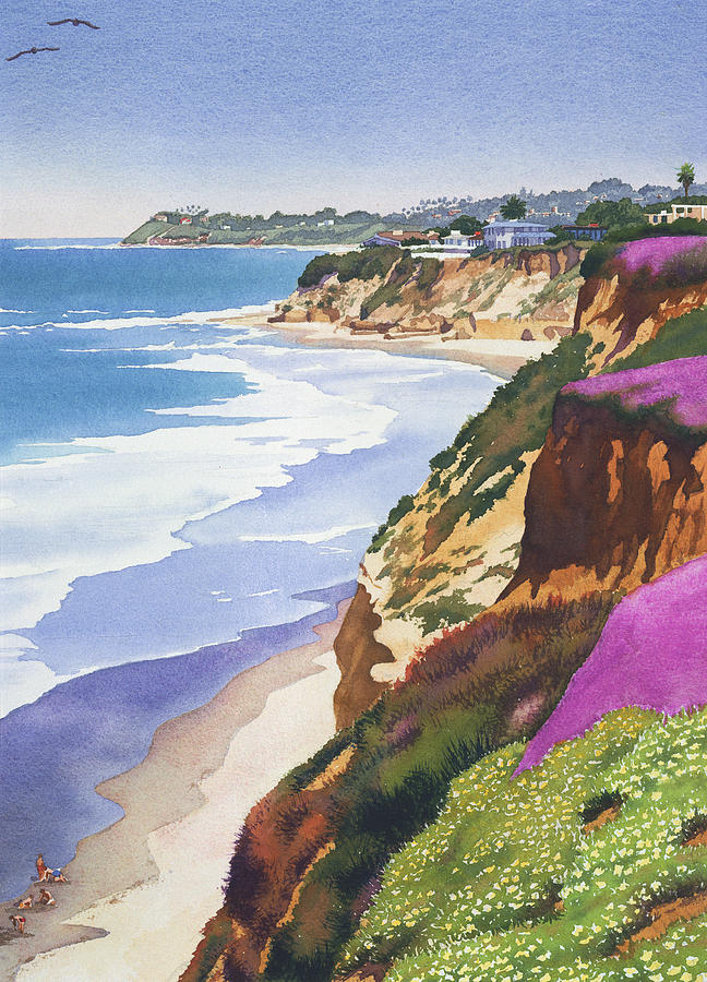 648x900 North County Coastline Painting By Mary Helmreich - Coastline Painting