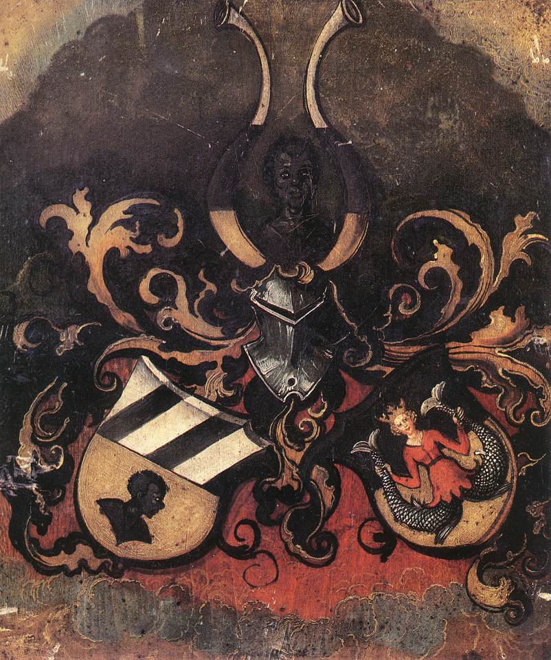 802x961 Combined Coat Of Arms Of The Tucher And Rieter Families 1499 - Coat Of Arms Painting