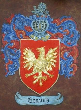 335x453 Graves Family Crest And Coat Of Arms Painting By Nancy Rutland - Coat Of Arms Painting