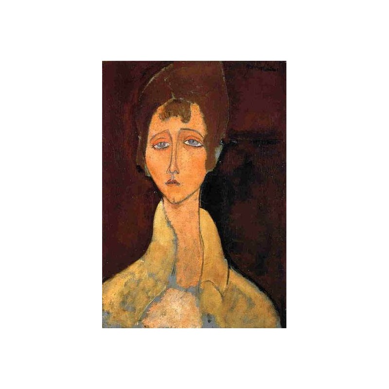 800x800 Woman In White Coat By Amedeo Modigliani Oil Painting - Coat Painting