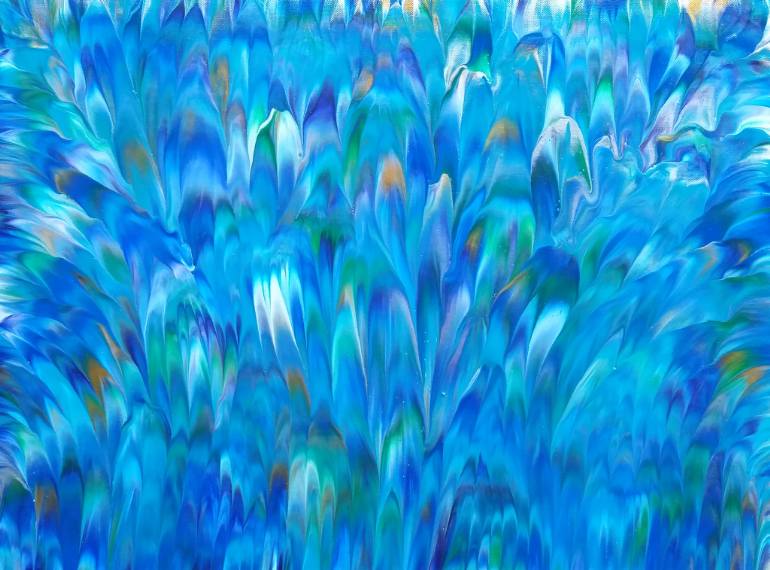 770x570 Saatchi Art Peacock Ii - Cobalt Blue Painting