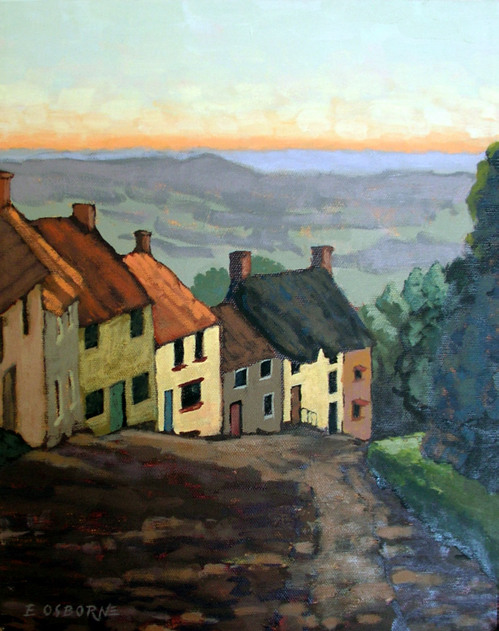 499x631 Sold Paintings Cobblestone - Cobblestone Painting