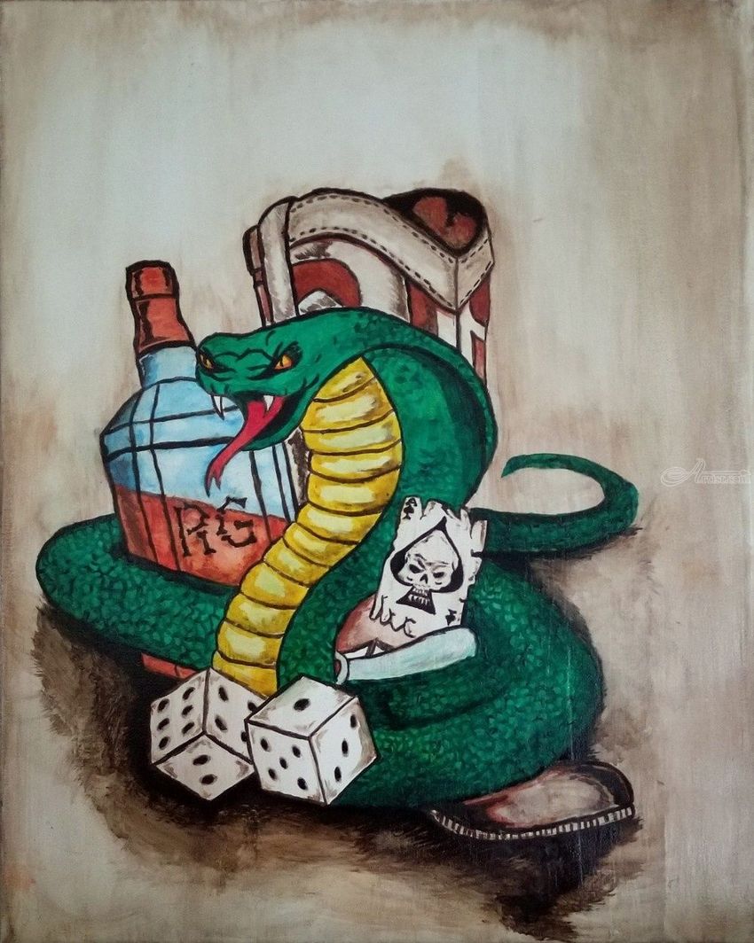 850x1064 Country Cobra Paintings By Robert Given - Cobra Painting