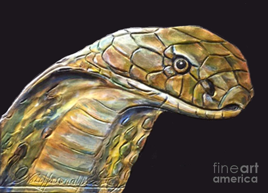900x648 King Cobra Conservancy Mixed Media By Naia Hannah Haast - Cobra Painting