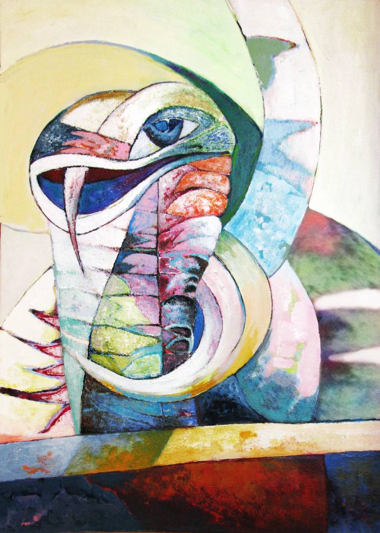 770x1079 Saatchi Art The Cobra Painting By Anna Dmowska - Cobra Painting