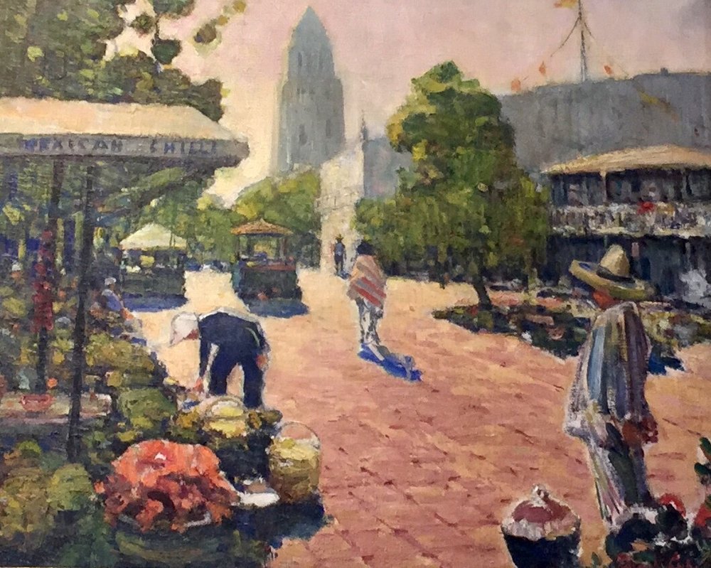1000x799 Olvera Street (1928 Oil On Masonite) By Frank Coburn - Coburn Painting