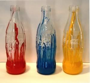 300x276 Creative Recycling! Painted Glass Coca Cola Bottles! My Next - Coca Cola Bottle Painting