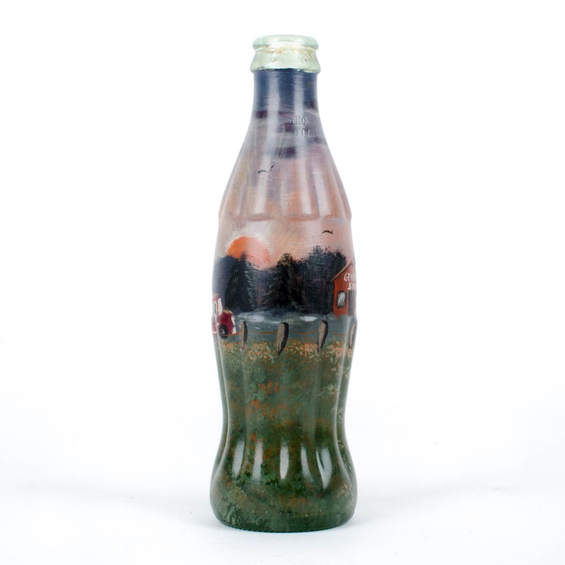 800x800 Hand Painted Coca Cola Bottle Rustic Scene 8 Oz. Ebay - Coca Cola Bottle Painting
