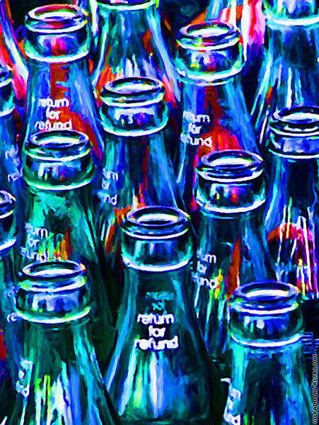 451x600 Oil Painting Reproduction Of Bottles Of Coca Cola 1 (Pop Art) - Coca Cola Bottle Painting