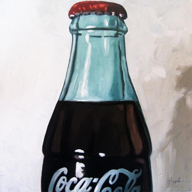 640x640 Vitage Coke Cola Bottle Realistic Original Oil Painting Apple Arts - Coca Cola Bottle Painting
