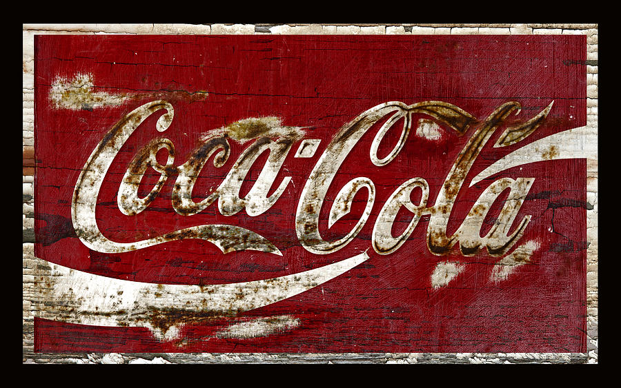 900x563 Coca Cola Sign Grungy Paint Photograph By John Stephens - Coca Cola Painting