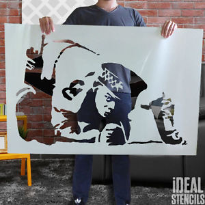 300x300 Banksy Stencils Snorting Cocaine Cop Graffiti Life Size Wall - Cocaine Painting