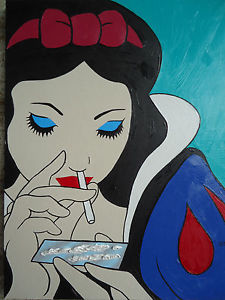225x300 Snow White On Cocaine Pop Art Oil On Canvas Painting Ebay - Cocaine Painting