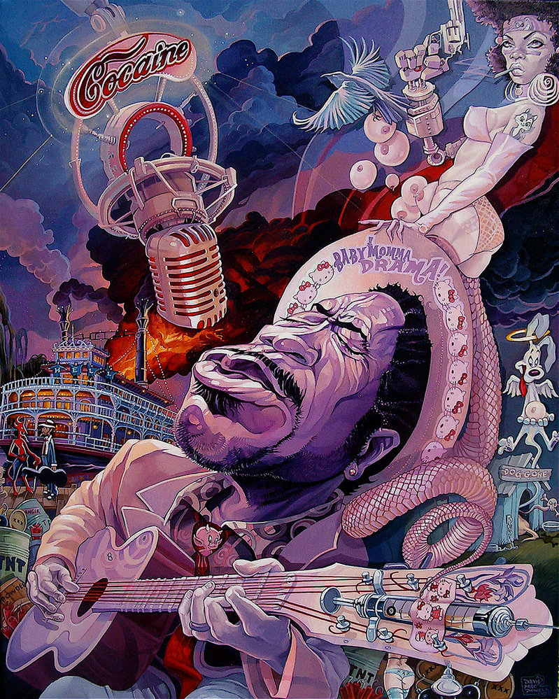 799x999 Surrealist Painting Snortin' Whiskey Amp Drinkin' Cocaine! Music - Cocaine Painting