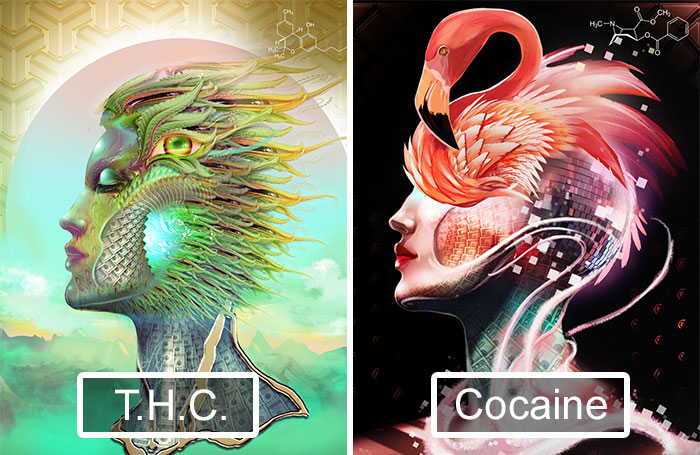 700x455 This Artist Took Different Drugs For 20 Days And Started Painting - Cocaine Painting