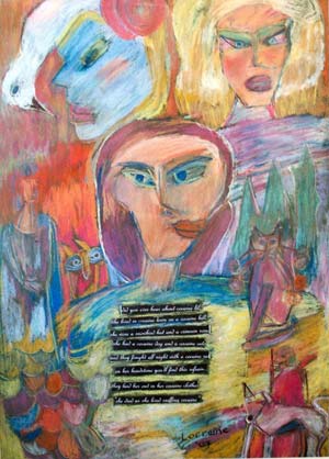 300x418 Cocaine Lil, Painting By Lorraine Marcus, Johannesburg South - Cocaine Painting