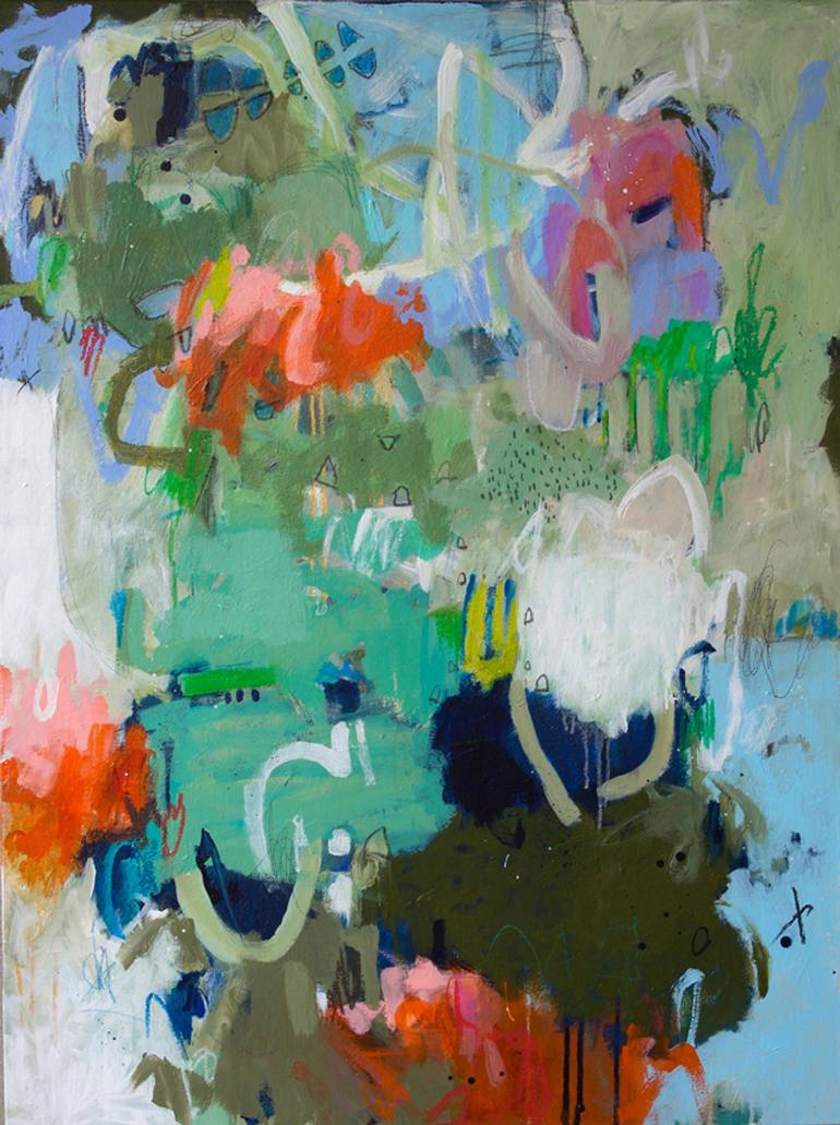 770x1031 Saatchi Art On With The Show Painting By Gina Cochran - Cochran Painting