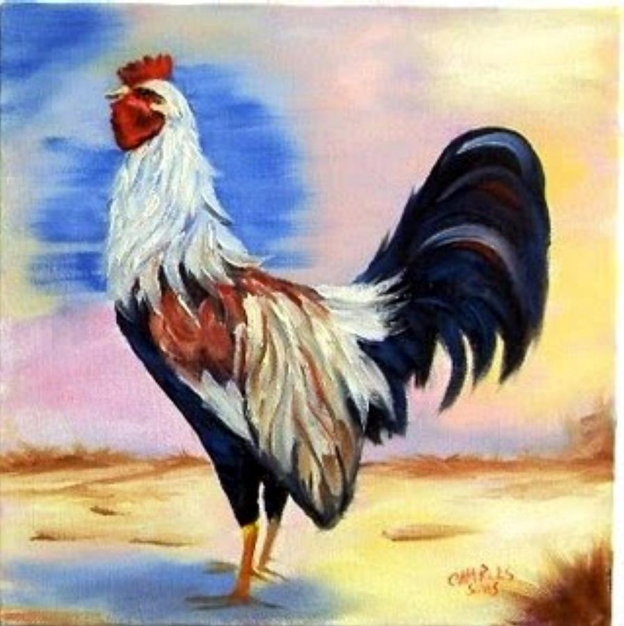 897x900 Proud Cock Painting By Charles Sims - Cock Painting