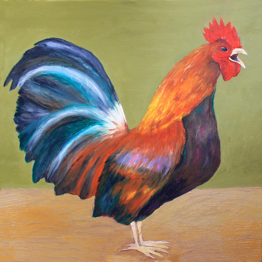 900x900 Cock Painting By Andrea Meyer - Cock Painting
