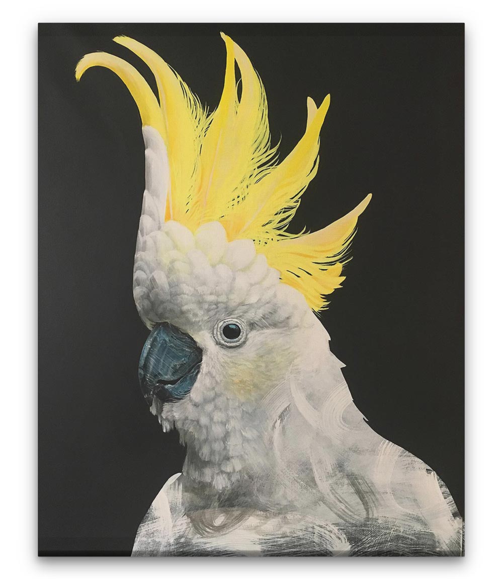 blue cockatoo painting