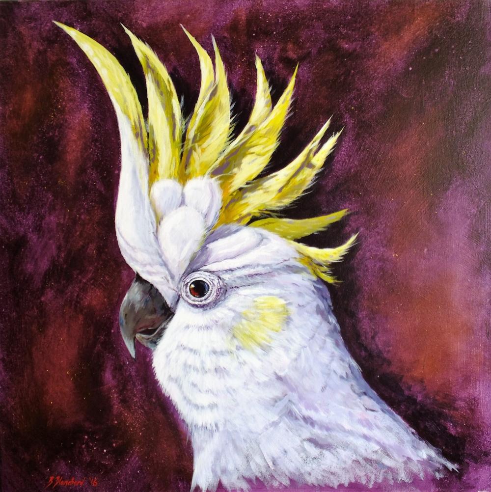 1000x1002 Raise The [Sold] Brendan Blanchard Wildlife Artist - Cockatoo Painting