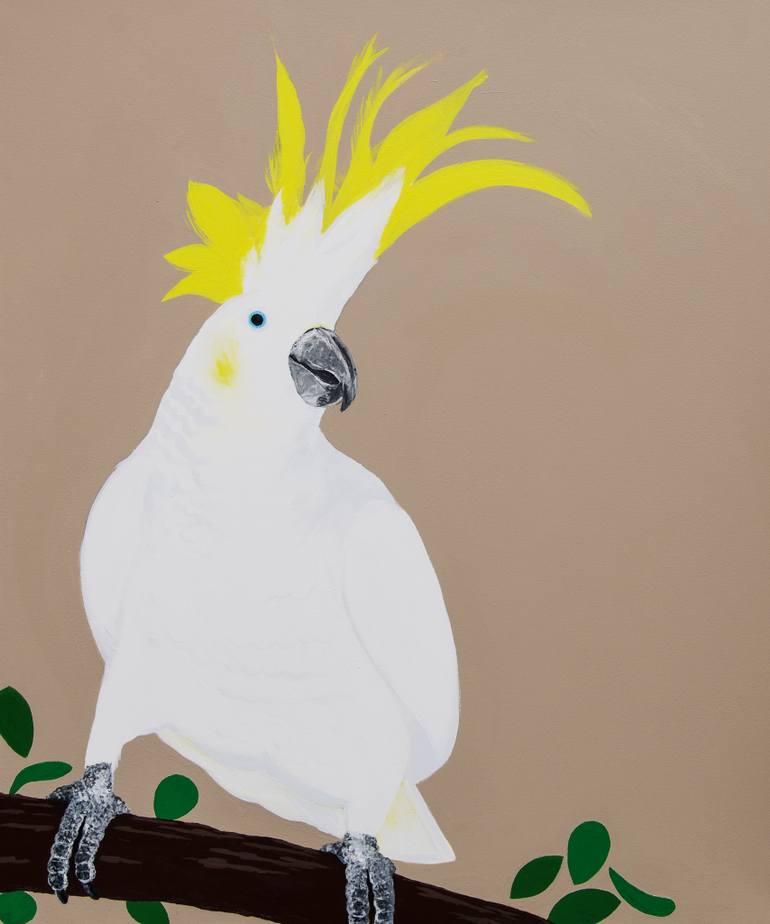 770x924 Saatchi Art Daphne The Cockatoo Painting By Satty Verbart - Cockatoo Painting