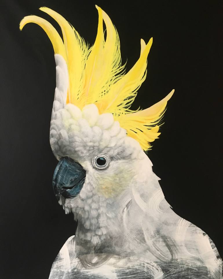 770x962 Saatchi Art Sulphur Crested Cockatoo Painting By Geoffrey Carran - Cockatoo Painting