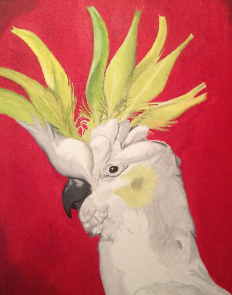 792x1008 Cockatoo Oil Painting By Ltzippographics - Cockatoo Painting