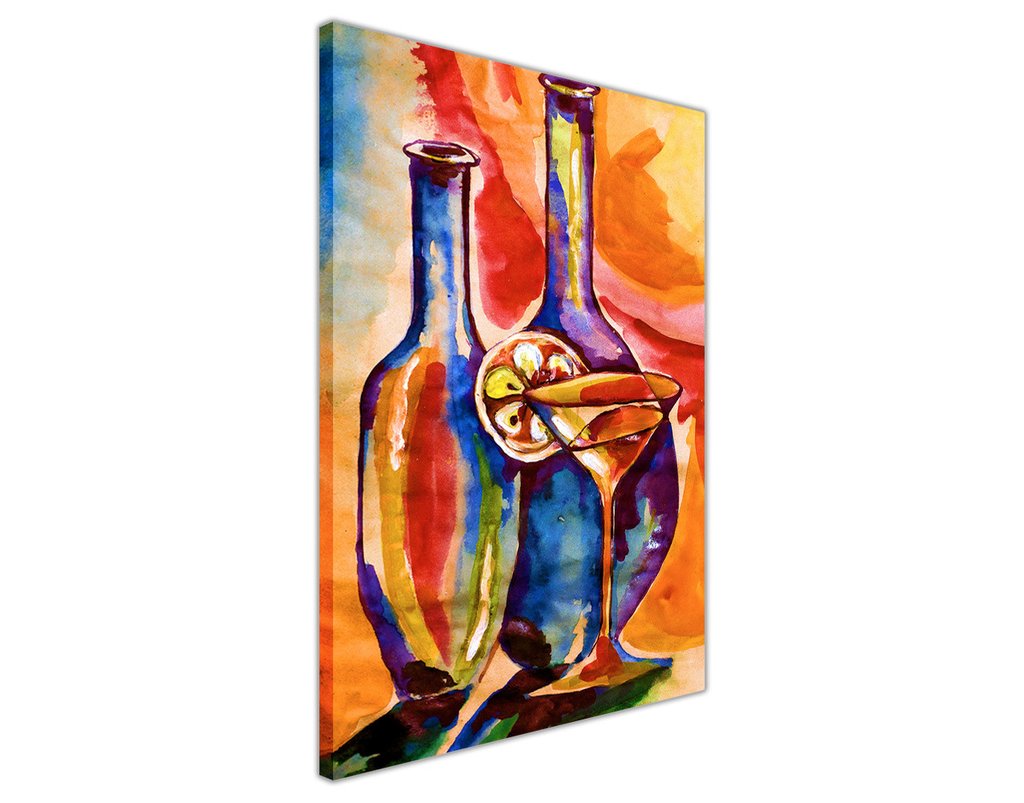1024x803 Colourful Cocktail Painting Re Printed On Framed Canvas Wall Art - Cocktail Painting