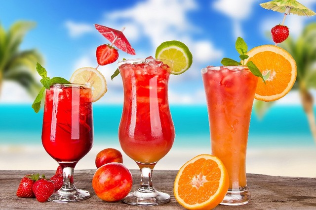 640x427 Orange Strawberry Peach Cocktails Drink Food Poster Still Life - Cocktail Painting