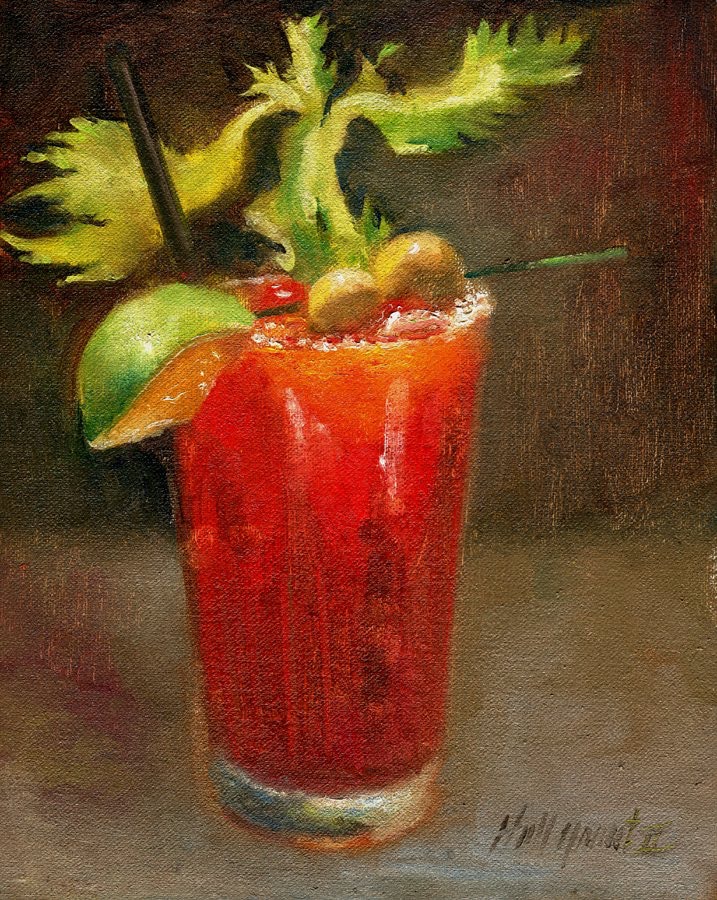 717x900 Bloody Mary - Cocktail Painting