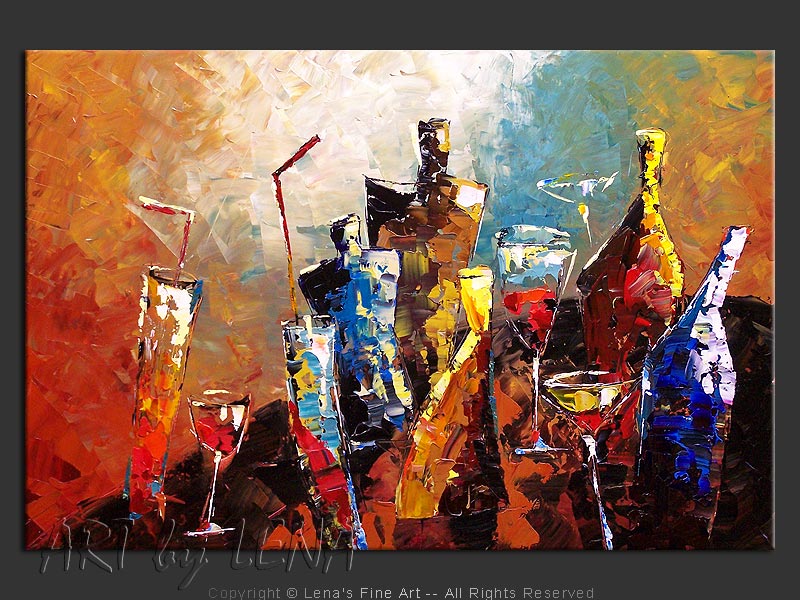 800x600 Caribbean Cocktail Art By Lena - Cocktail Painting