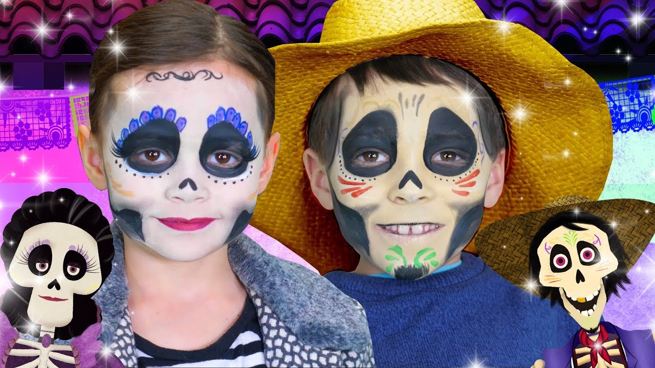 1280x720 Coco Family Face Paint We Love Face Paint - Coco Movie Painting
