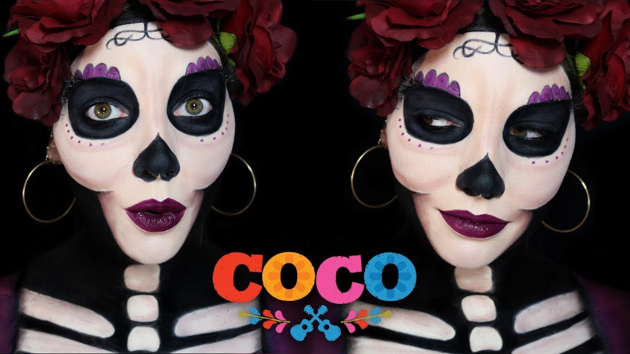 1280x720 Face Painting Coco Disney Inspired Makeup - Coco Painting