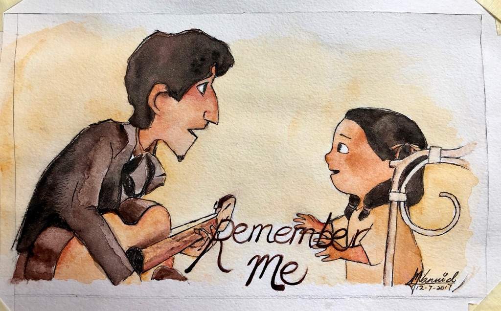 1024x636 Coco Water Color Painting ) Disney Amino - Coco Painting