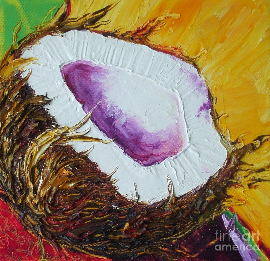 900x871 Coconut Tropical Fruit Painting By Paris Wyatt Llanso - Coconut Painting