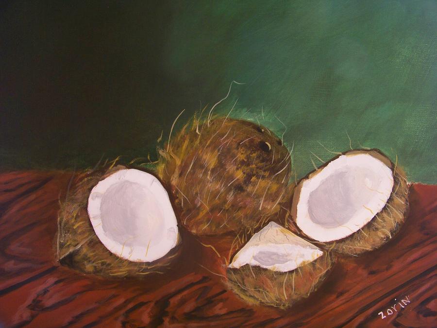 900x675 Sweet Coconut Painting By Zoraida Cortes - Coconut Painting