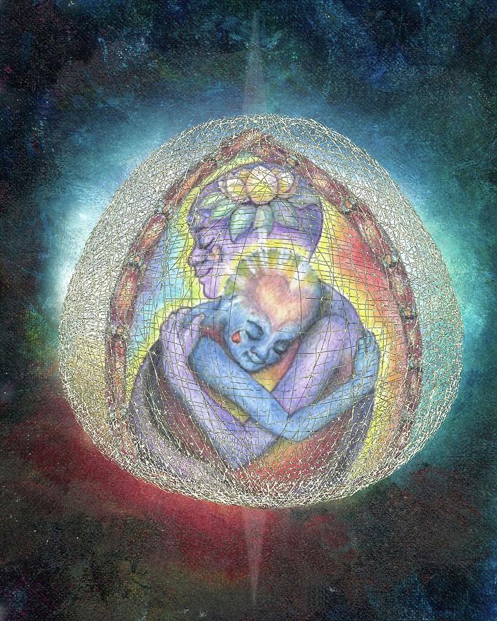 721x900 Heart Cocoon Painting By Melinda Dement - Cocoon Painting